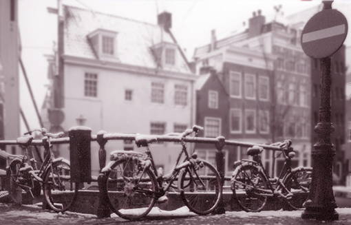 vélo à Amsterdam retouchée